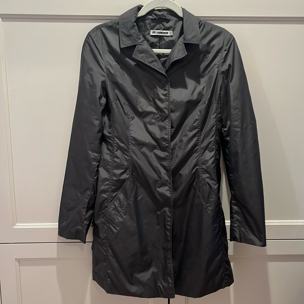 Jil sander gray raincoat size 36
